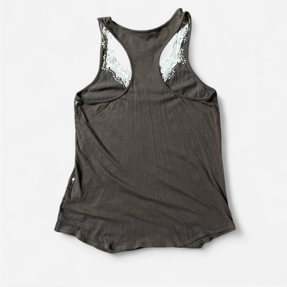 Express - Brown and White y2k Sequin Lace Tank Top - Picture 4 of 5
